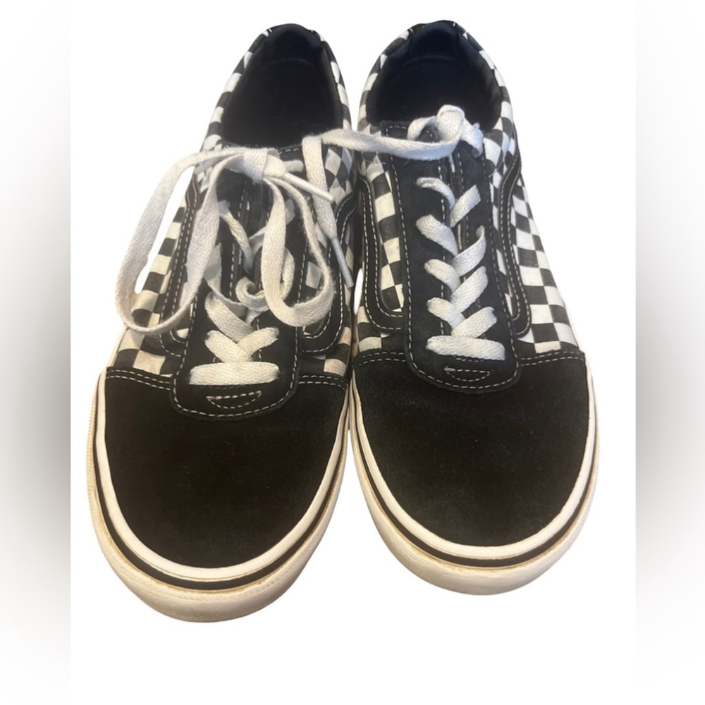 Vans Black suede and Checkered canvas US Youth 6